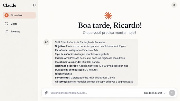 Dados do caso preenchidos e enviados ao Claude