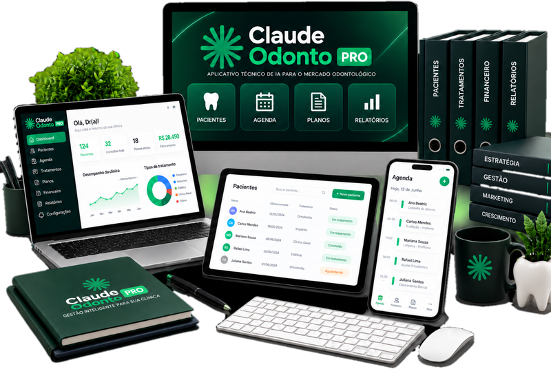 Claude Odonto PRO no computador, notebook, tablet e celular